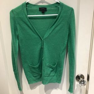 jcrew green cardigan